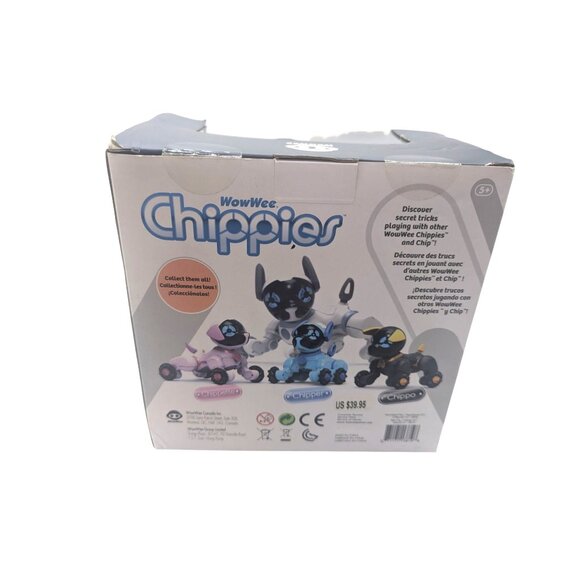 WowWee Chippies Chippo Robotic Remote Controlled Pet Dog Toy Black Brand New - Picture 5 of 10